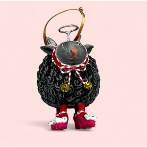 Patience Brewster MacKenzie-Childs Barbara Black Sheep Christmas Ornament